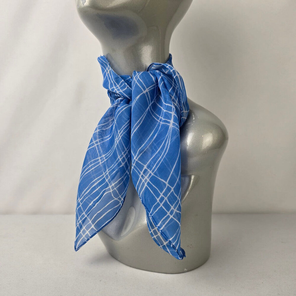Vintage Blue Square Scarf